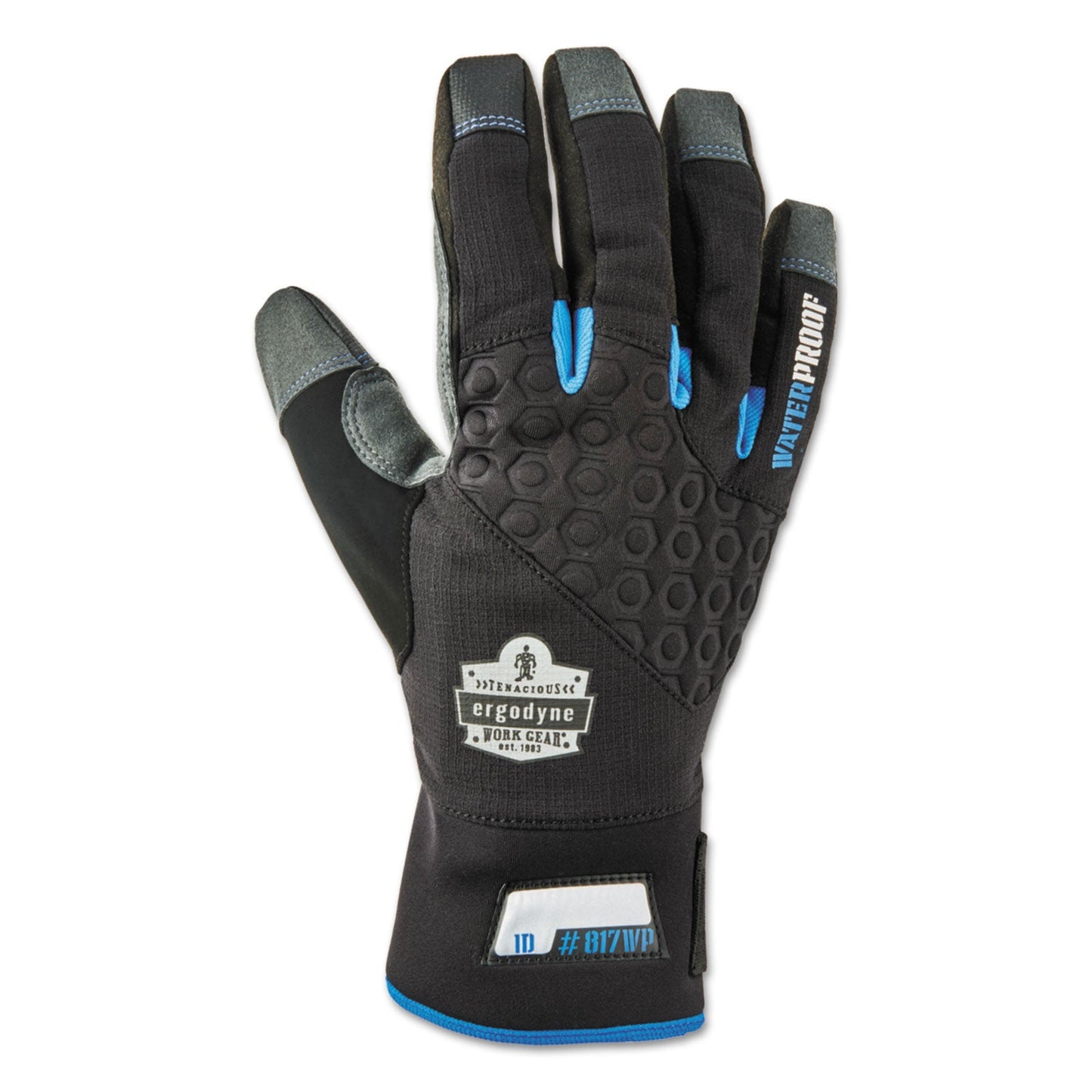 Ergodyne Proflex 817WP Reinforced Thermal Waterproof Utility Gloves, Black, Small, 1 Pair (EGO17372)