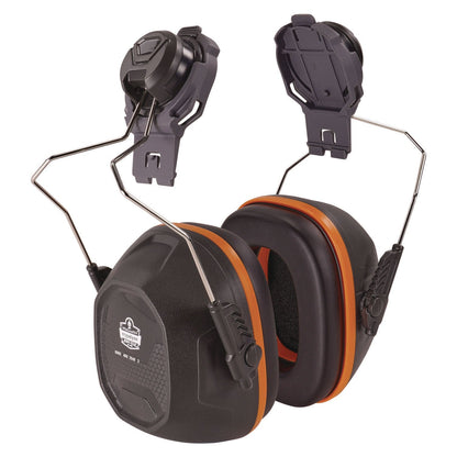 Ergodyne Skullerz 8880 NRR 26dB Hard Hat Mounted Earmuffs, Full Brim, Gray (EGO60259)