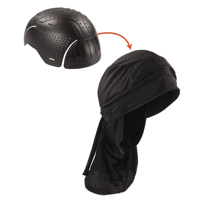 Ergodyne Skullerz 8941 Dreadlock Tube and Bump Cap Insert, Large/X-Large, Black (EGO23421)