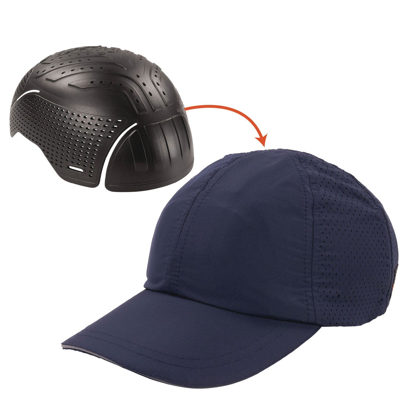 Ergodyne Skullerz 8947 Lightweight Baseball Hat and Bump Cap Insert, X-Large/2X-Large, Navy (EGO23455)