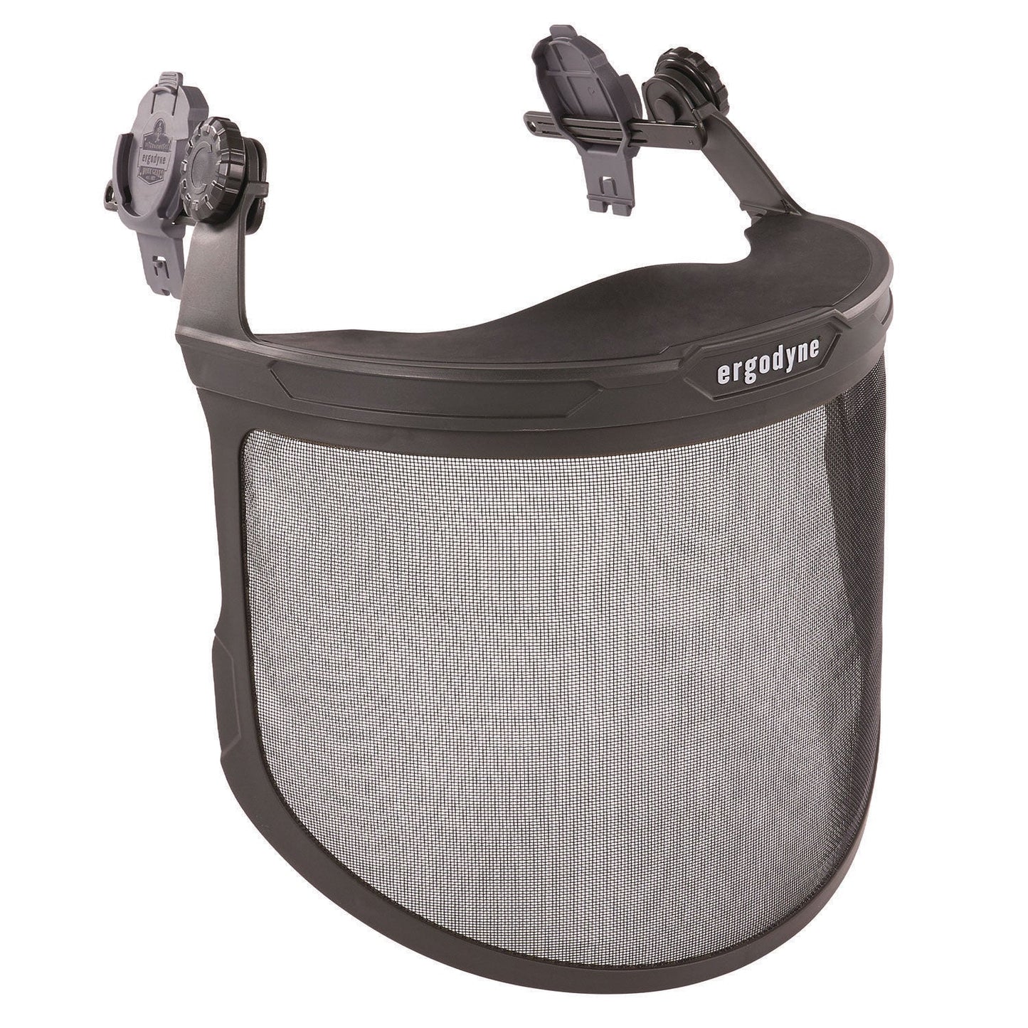Ergodyne Skullerz 8989 Mesh Face Shield with Adapter for Hard Hat and Safety Helmet, Gray (EGO60247)