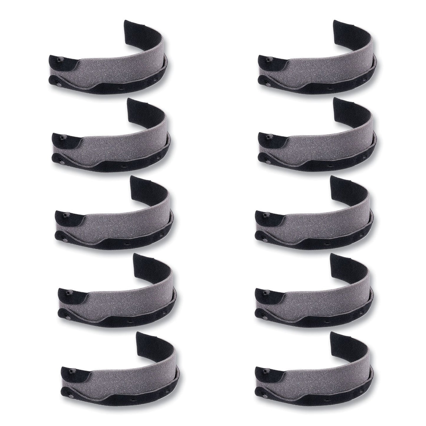 Ergodyne Skullerz 8990 Lightweight Hard Hat Sweatband Replacement, Polyester, Black, 10/Pack (EGO60234)