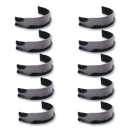 Ergodyne Skullerz 8990 Lightweight Hard Hat Sweatband Replacement, Polyester, Black, 10/Pack (EGO60234)