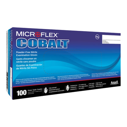 MICROFLEX® Cobalt® Exam Glove X-Large NonSterile Nitrile Standard Cuff Length Fully Textured Blue Not Rated (949837_CS)