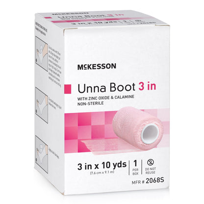 McKesson Unna Boot Zinc Oxide / Calamine 3 Inch X 10 Yard (1220880_EA)