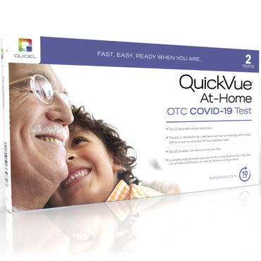 QuickVue® Respiratory Test Kit At-Home OTC COVID-19 Test 2 Tests CLIA Waived (1190065_BX)