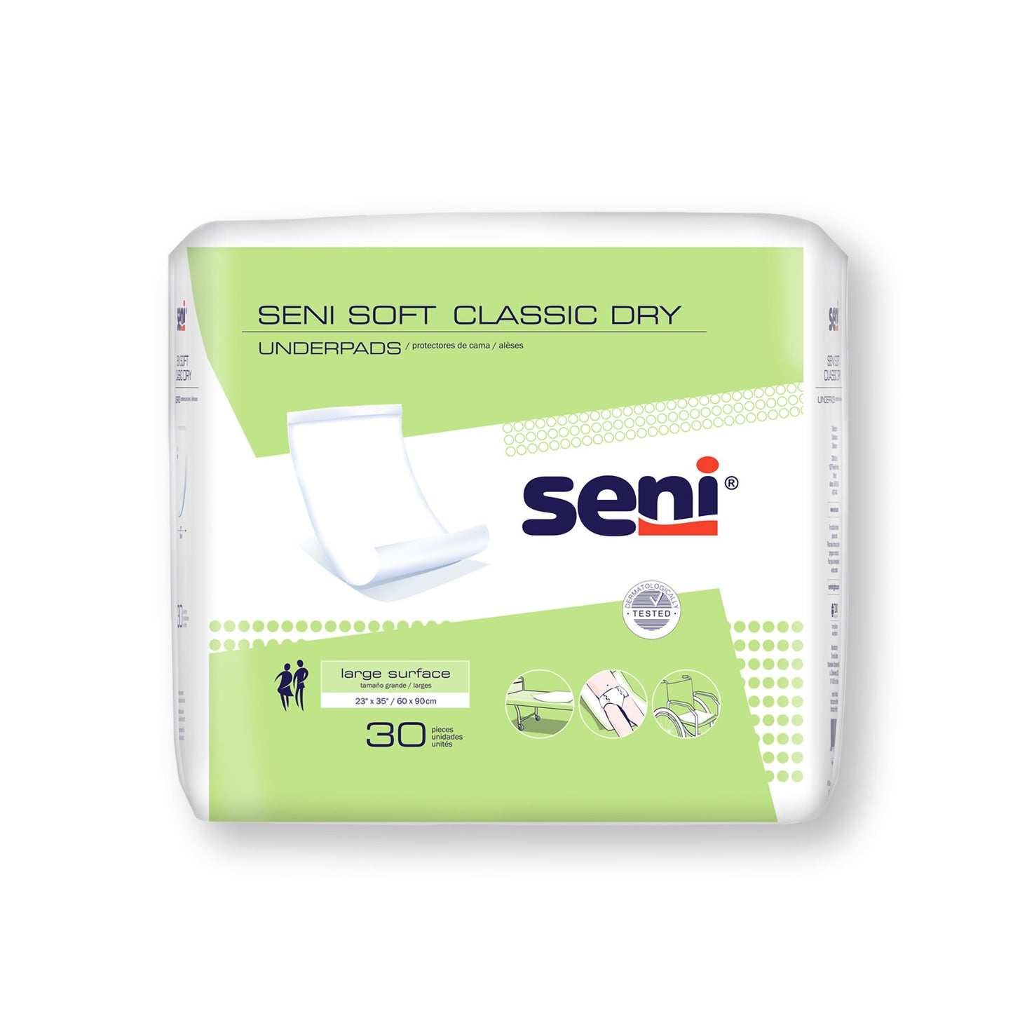 Seni® Soft Classic Dry Disposable Underpad 23 X 35 Inch Cellulose Pulp Light Absorbency (1163831_PK)