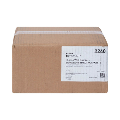 McKesson Prevent® Sharps Container Bracket Plastic Wall Mount Locking (1011864_EA)