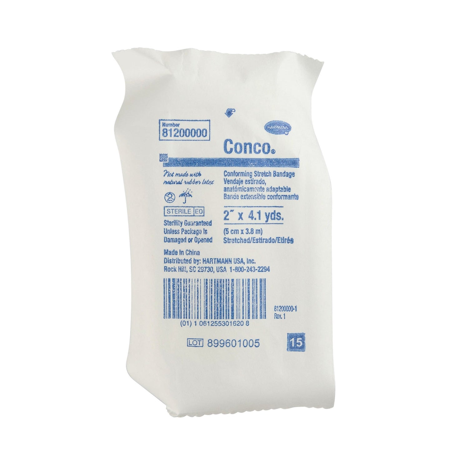 Conco® Conforming Bandage 2 Inch X 4.1 Yard 1-Ply Sterile 12 per Bag (1214345_EA)