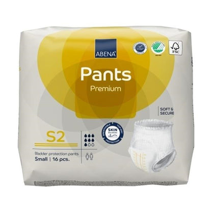 Abena® Premium Pants S2 Unisex Adult Absorbent Underwear Pull On with Tear Away Seams Small Disposable Heavy Absorbency (1218227_CS)