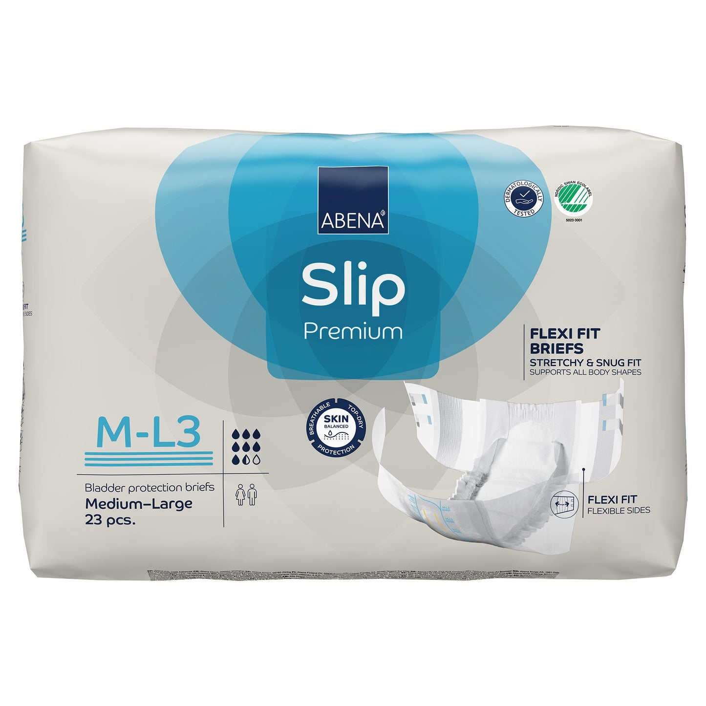 Abena Slip Flexi Fit Unisex Adult Incontinence Brief Medium / Large Disposable Heavy Absorbency (1246191_PK)