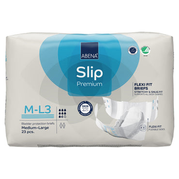 Abena Slip Flexi Fit Unisex Adult Incontinence Brief Medium / Large Disposable Heavy Absorbency (1246191_PK)