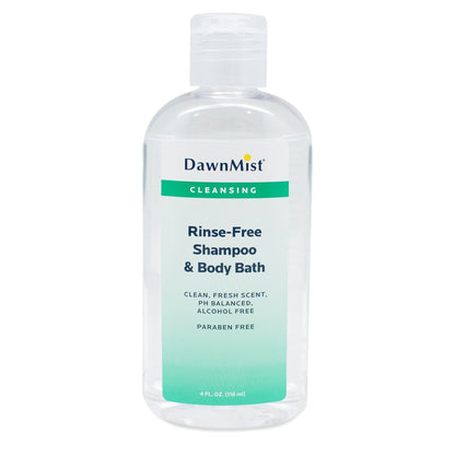 DawnMist® Rinse-Free Shampoo and Body Wash 4 oz. Flip Top Bottle Scented (460676_EA)