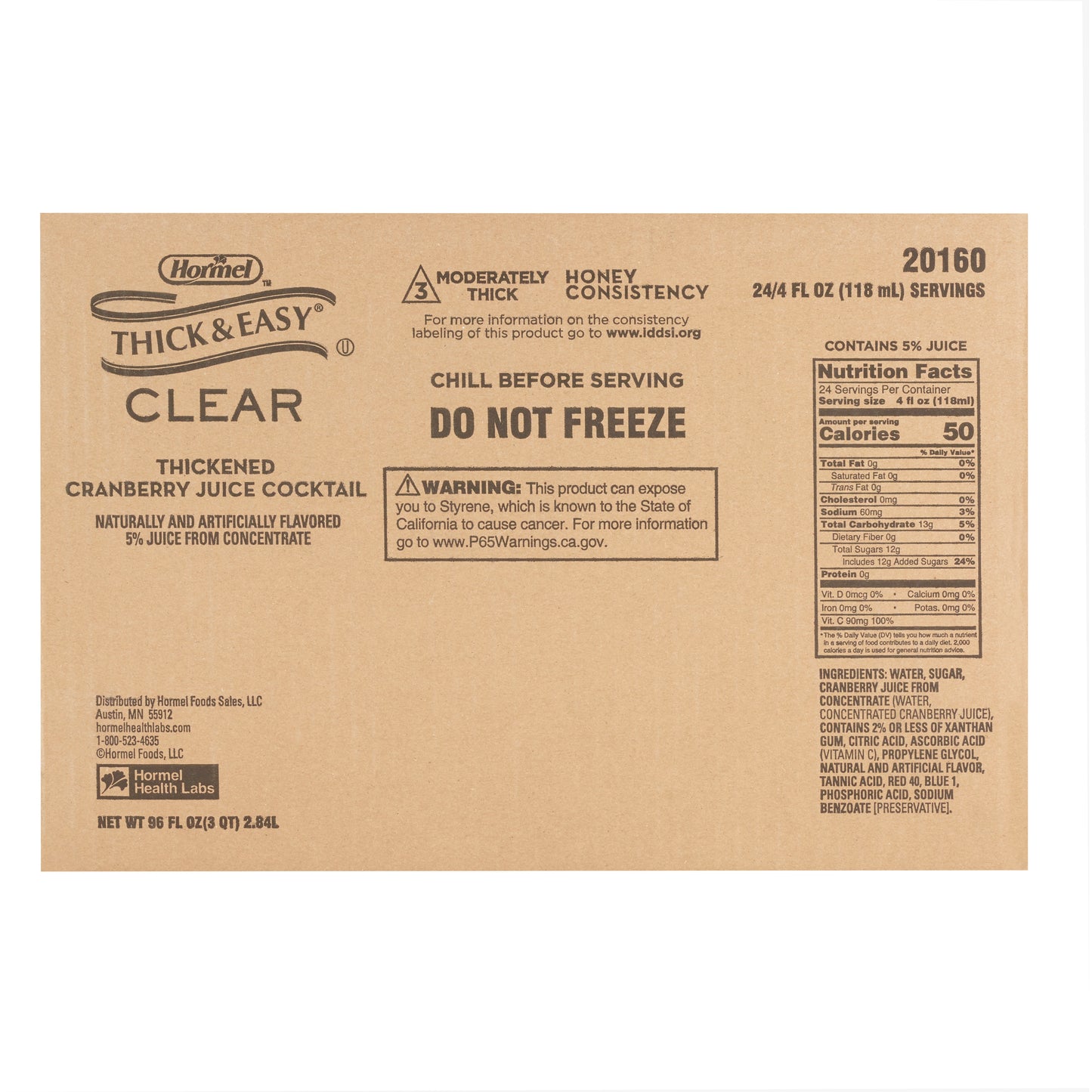 Thick & Easy® Thickened Beverage 4 oz. Portion Cup Cranberry Juice Cocktail Flavor Liquid IDDSI Level 3 Moderately Thick/Liquidized (690738_CS)