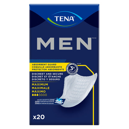 TENA® Men™ Maximum Bladder Control Pad 8 Inch Length Heavy Absorbency Dry-Fast Core™ One Size Fits Most (465704_CS)