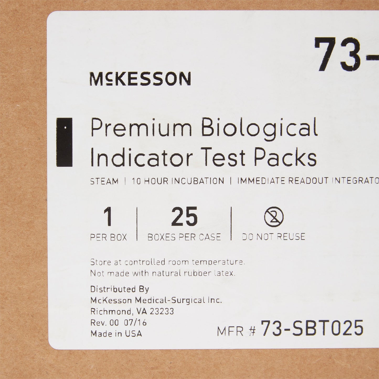 McKesson Sterilization Biological Indicator Pack Steam (524875_CS)