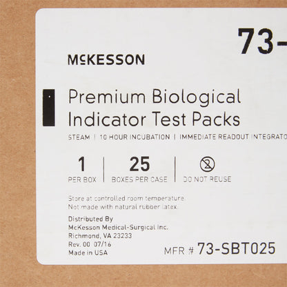 McKesson Sterilization Biological Indicator Pack Steam (524875_CS)