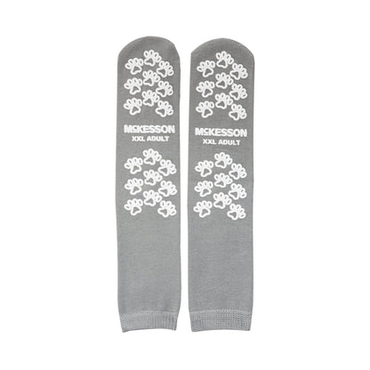 McKesson Terries™ Slipper Socks Unisex Adult 2X-Large Double Tread Single Patient Use Gray (558996_PR)