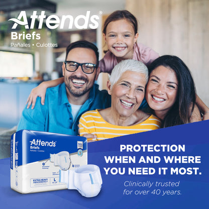 Attends® Care Advanced Unisex Adult Incontinence Brief Large Disposable Heavy Absorbency (957930_CS)