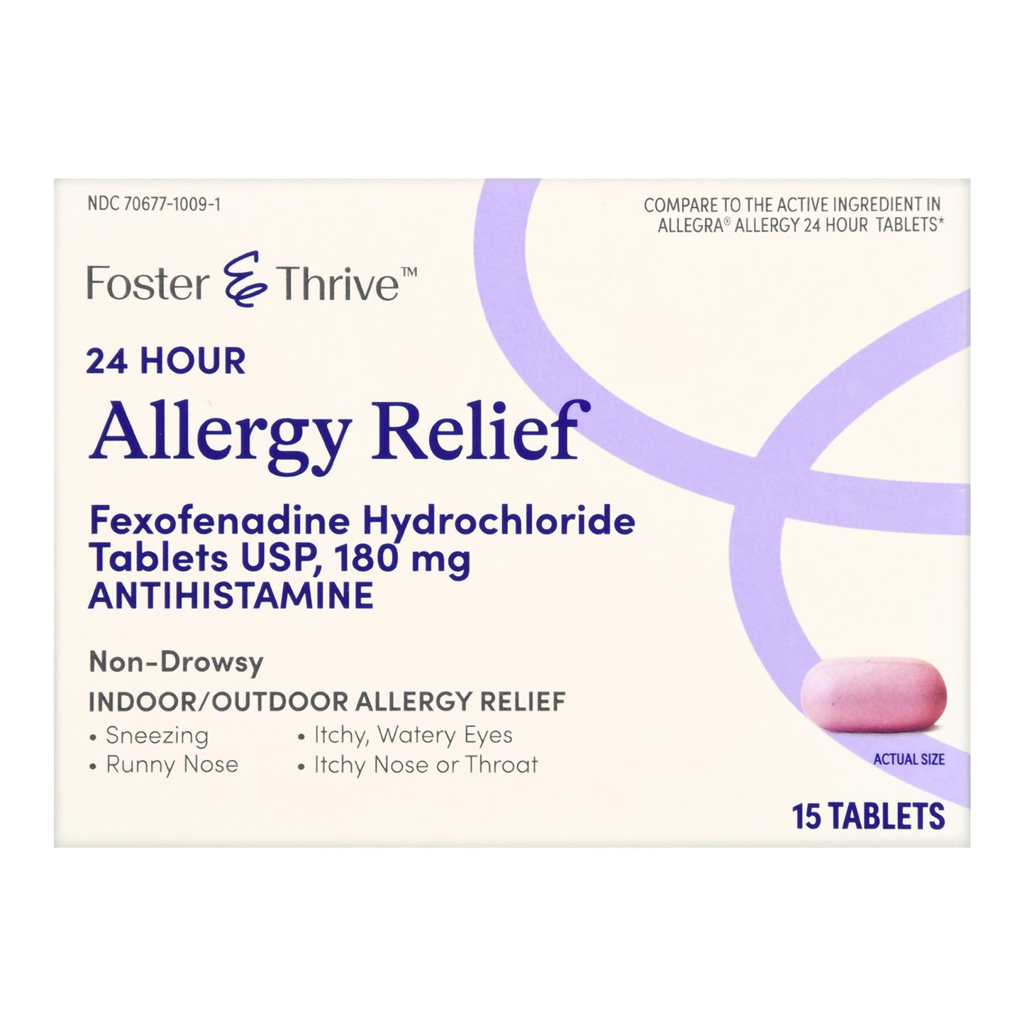 Foster & Thrive™ Allergy Relief 180 mg Strength Tablet 15 per Box (1238969_BX)
