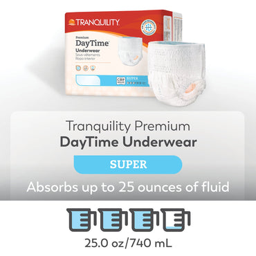 Tranquility® Premium DayTime™ Unisex Adult Absorbent Underwear Pull On with Tear Away Seams 2X-Large Disposable Heavy Absorbency (822621_BG)