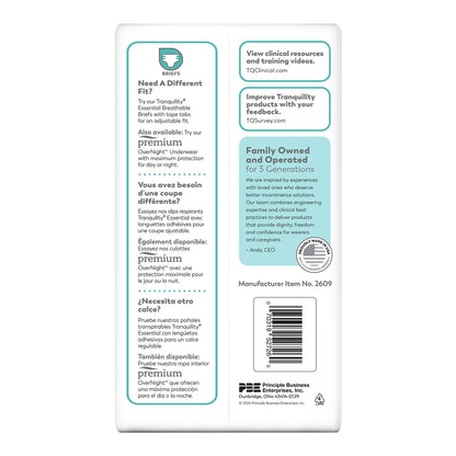 Tranquility® Essential Unisex Adult Absorbent Underwear Pull On with Tear Away Seams 3X-Large Disposable Heavy Absorbency (1252479_BG)