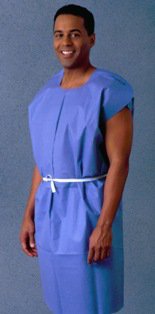 Tidi Products Patient Exam Gown Large Blue Disposable (768791_CS)