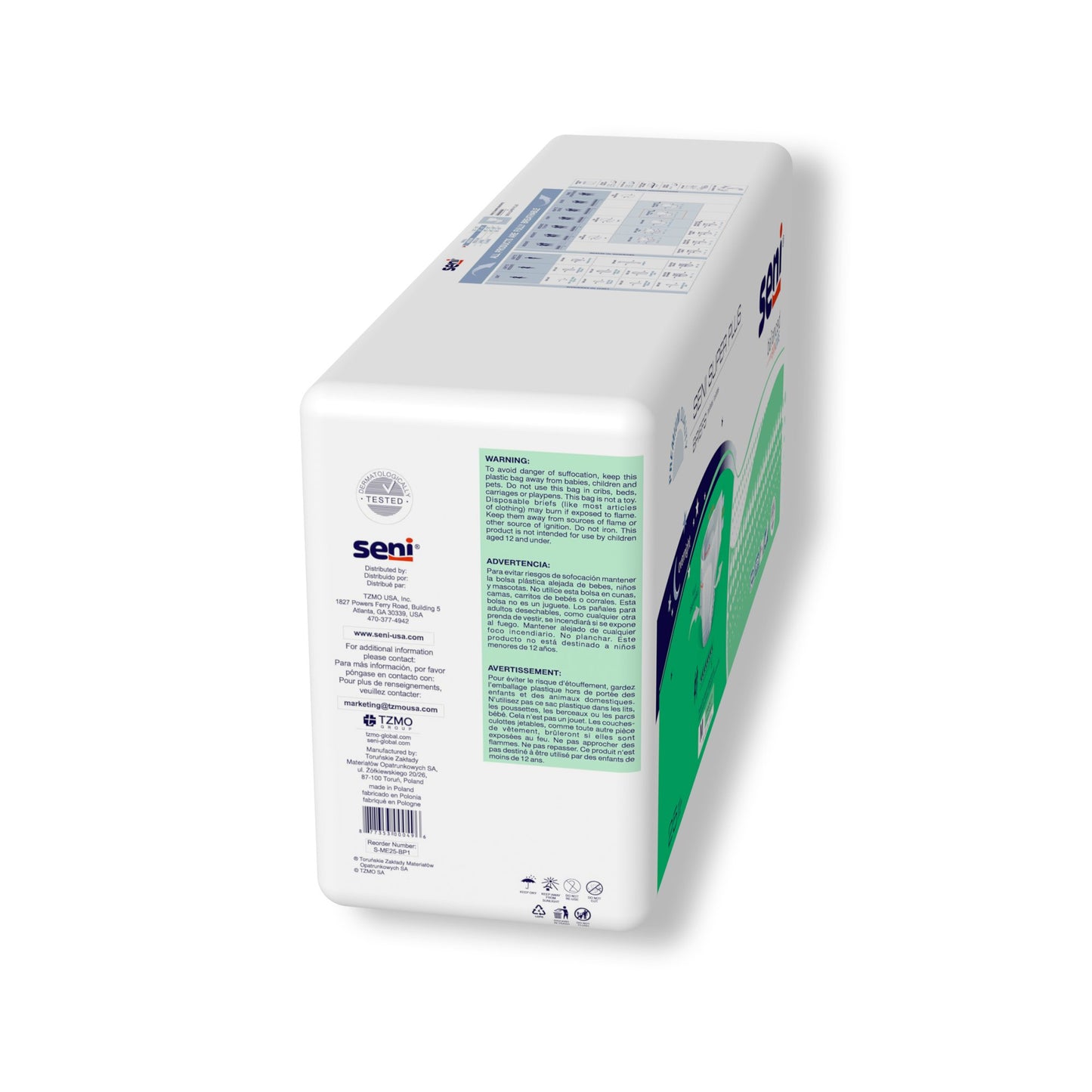 Seni® Super Plus Unisex Adult Incontinence Brief Medium Disposable Heavy Absorbency (1163863_PK)