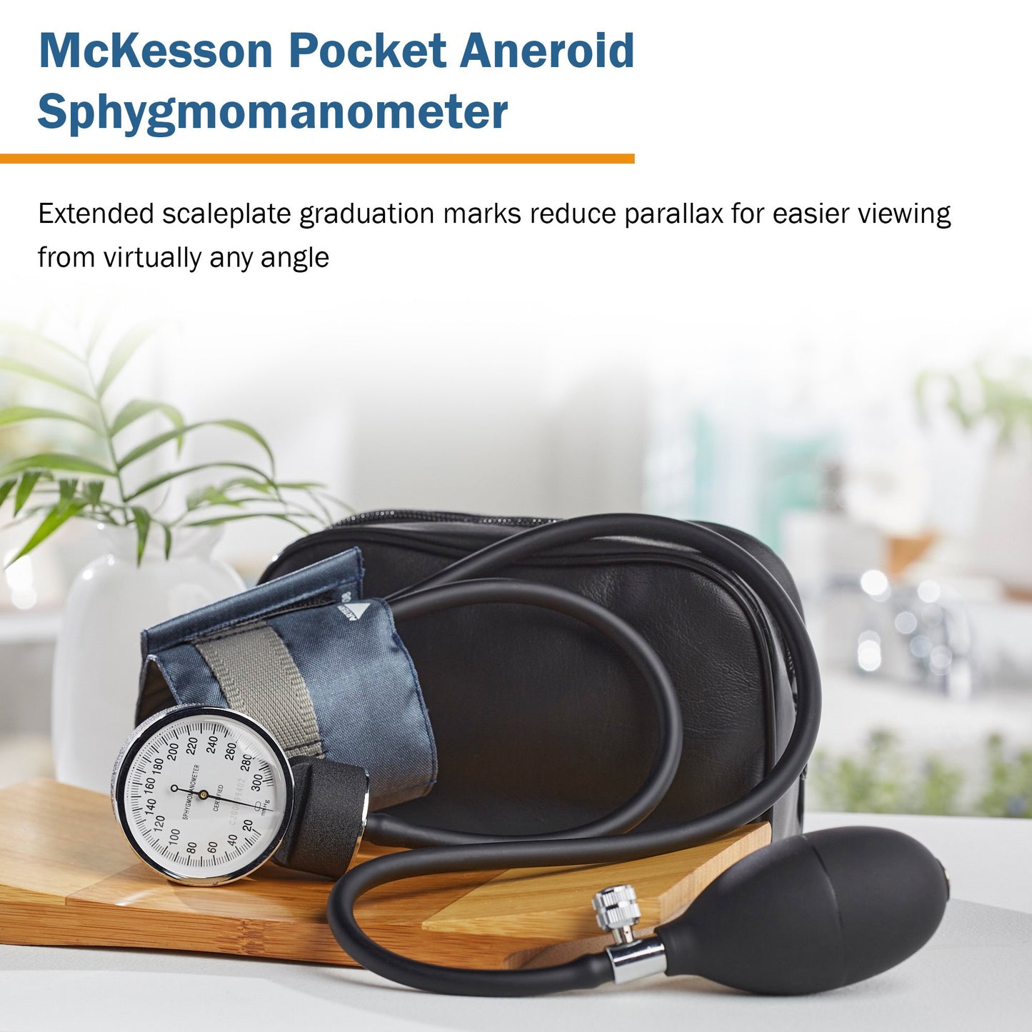 McKesson Brand Aneroid Sphygmomanometer Unit Pediatric Cuff Nylon Cuff 13 - 19.5 cm Pocket Aneroid (1067633_CS)