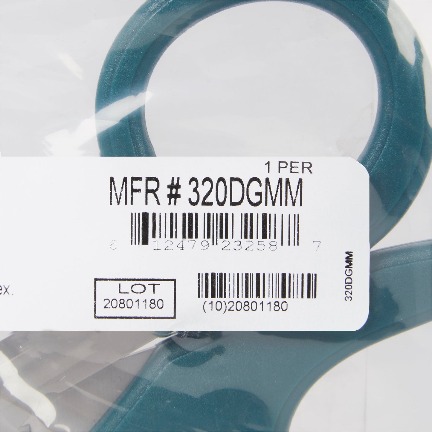McKesson Medicut™ Trauma Shears Green 7-1/4 Inch Length Medical Grade Stainless Steel NonSterile Finger Ring Handle Blunt Tip / Blunt Tip (1089413_EA)