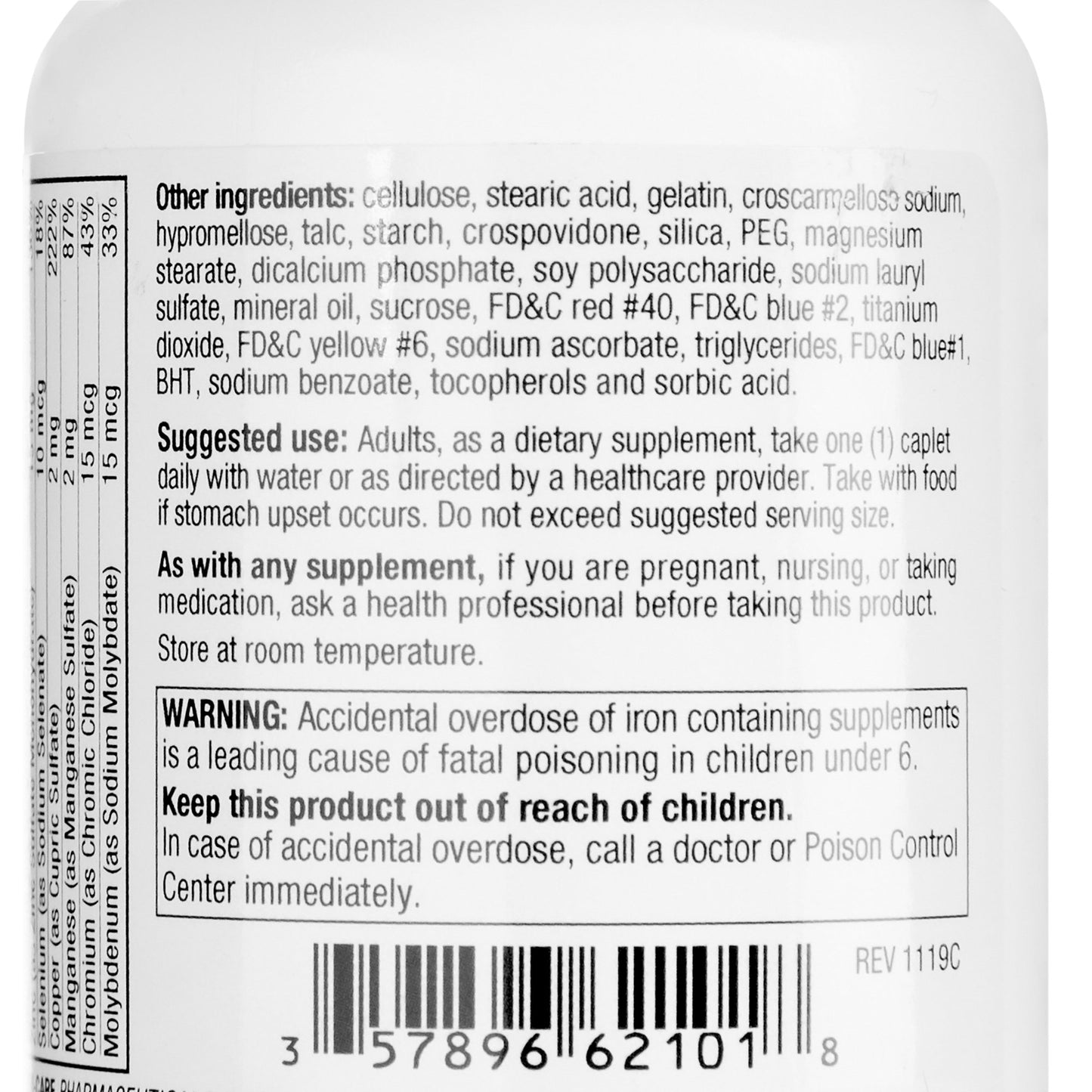 Geri-Care® Multivitamin Supplement with Minerals Tablet 100 per Bottle (633783_CS)
