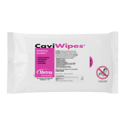 CaviWipes™ Surface Disinfectant Premoistened Alcohol Based Manual Pull Wipe 45 Count Soft Pack Alcohol Scent NonSterile (651840_CS)