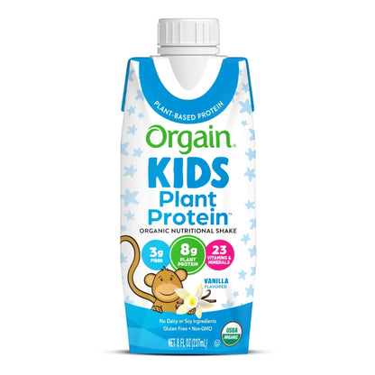 Orgain® Kids Plant Protein™ Nutritional Shake Pediatric Oral Supplement Vanilla Flavor 8 oz. Carton Liquid Plant Based (1196796_EA)