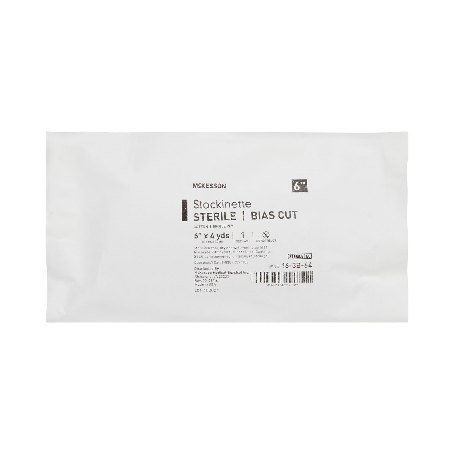 McKesson Bias Cut Stockinette Cotton 6 Inch X 4 Yard Size 6 Beige Sterile (457703_CS)