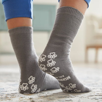 McKesson Terries™ Slipper Socks Unisex Adult 2X-Large Single Tread Single Patient Use Gray (504733_CS)