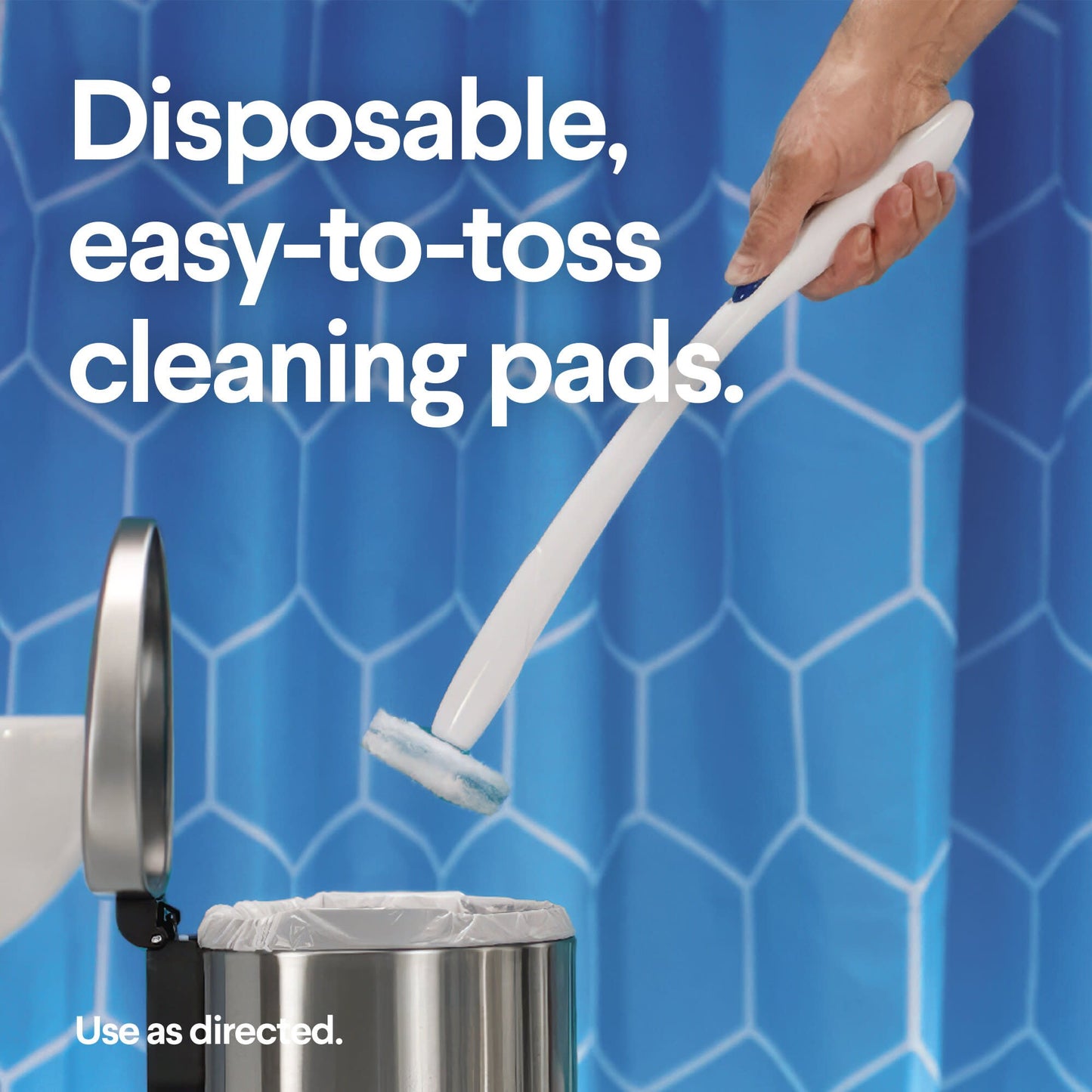 Clorox® Toilet Bowl Cleaner Disinfecting Refill Pads Blue / White, 3 Inch, Sponge Head (1223962_PK)