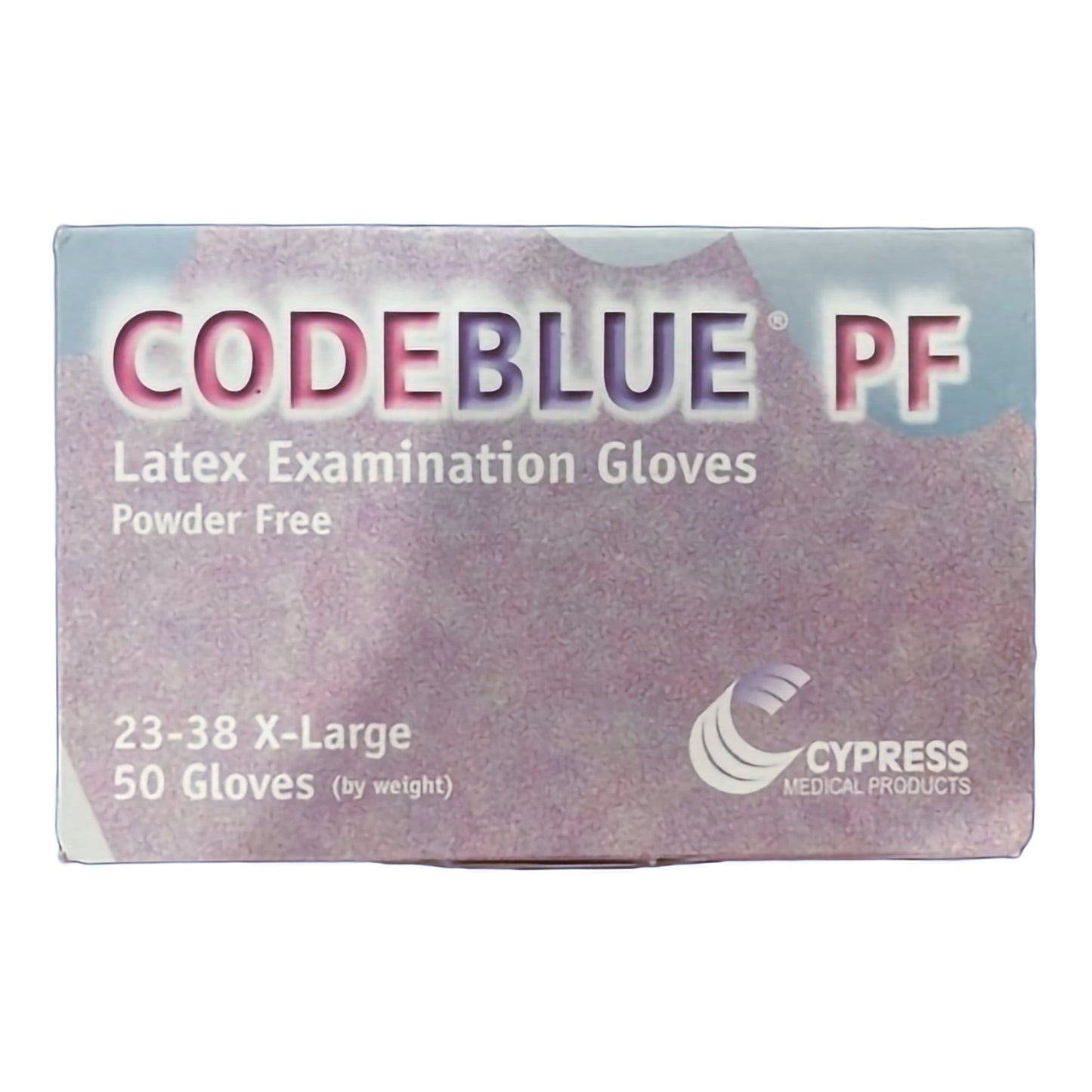 CODEBLUE® PF Exam Glove X-Large NonSterile Latex Extended Cuff Length Fully Textured Blue Not Rated (546243_BX)