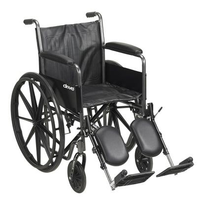 McKesson Wheelchair Dual Axle Full Length Arm Swing-Away Elevating Legrest Black Upholstery 18 Inch Seat Width Adult 300 lbs. Weight Capacity (1065275_EA)