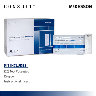 McKesson Consult™ Drugs of Abuse Test Kit Fentanyl 25 Tests CLIA Waived (1246107_KT)