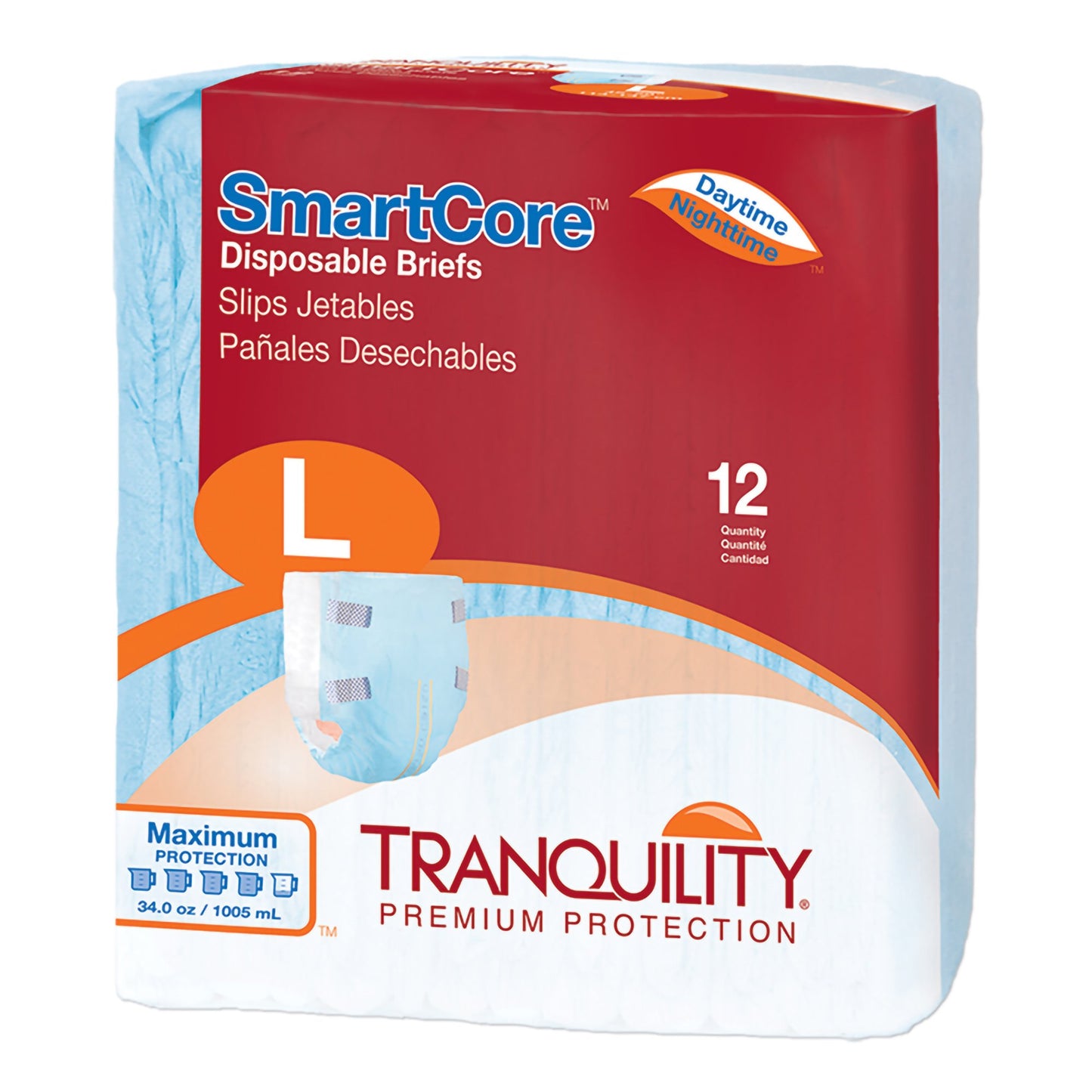 Tranquility SmartCore™ Unisex Adult Incontinence Brief Large Disposable Heavy Absorbency (801662_CS)