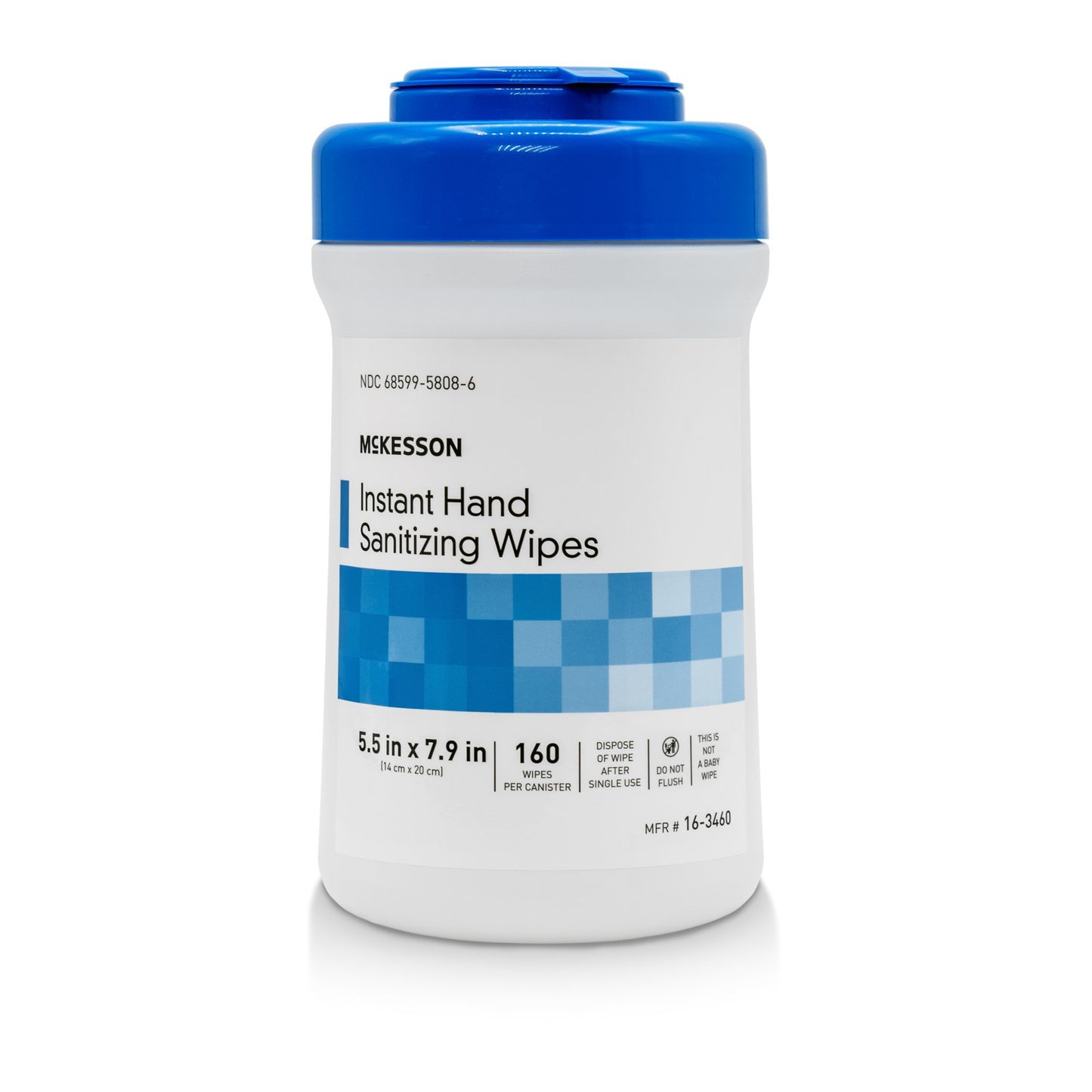 McKesson Hand Sanitizing Wipe 160 Count Ethyl Alcohol Wipe Canister (1179868_CN)