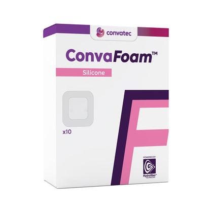ConvaFoam™ Silicone Foam Dressing 4 X 4 Inch With Border Film Backing Silicone Adhesive Square Sterile (1224498_EA)