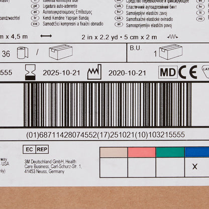 3M™ Coban™ Cohesive Bandage 2 Inch X 5 Yard Self-Adherent Closure Blue NonSterile Standard Compression (222002_EA)