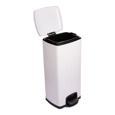 McKesson Trash Can 32 Quart / 8 gal. White Metal Square (1223678_EA)
