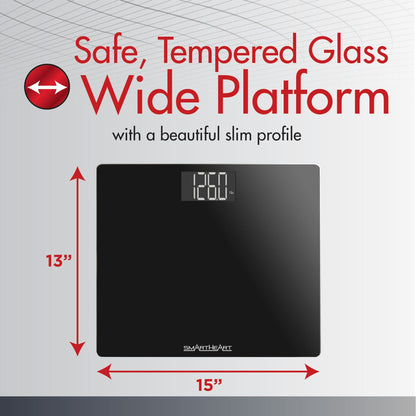 Veridian® Floor Scale Digital Display 438 lbs. / 199 kg Capacity Black Battery Operated (1246878_CS)