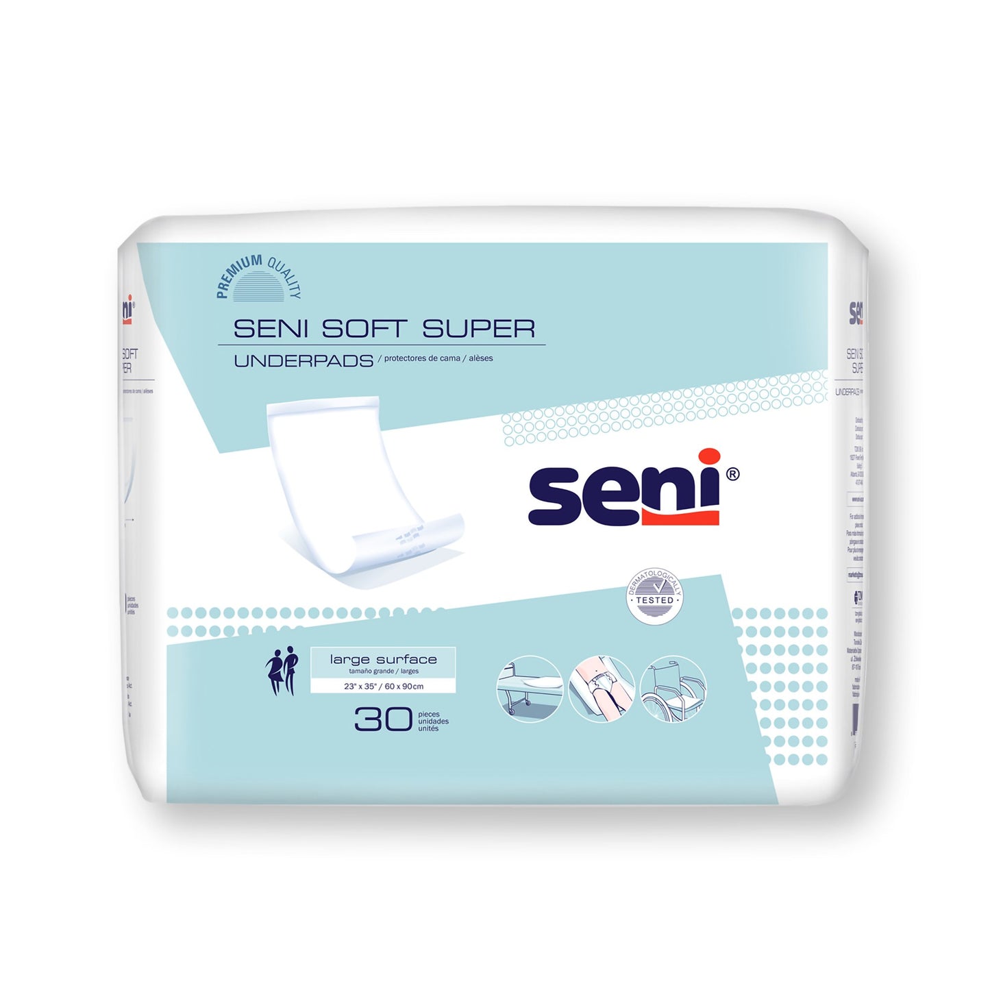 Seni® Soft Super Disposable Underpad 23 X 35 Inch Cellulose Pulp Moderate Absorbency (1163821_CS)