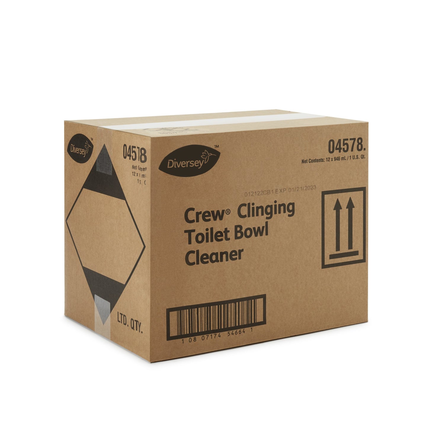Diversey™ Crew® Toilet Bowl Cleaner Acid Based Manual Squeeze Liquid 32 oz. Bottle Floral Scent NonSterile (420820_EA)
