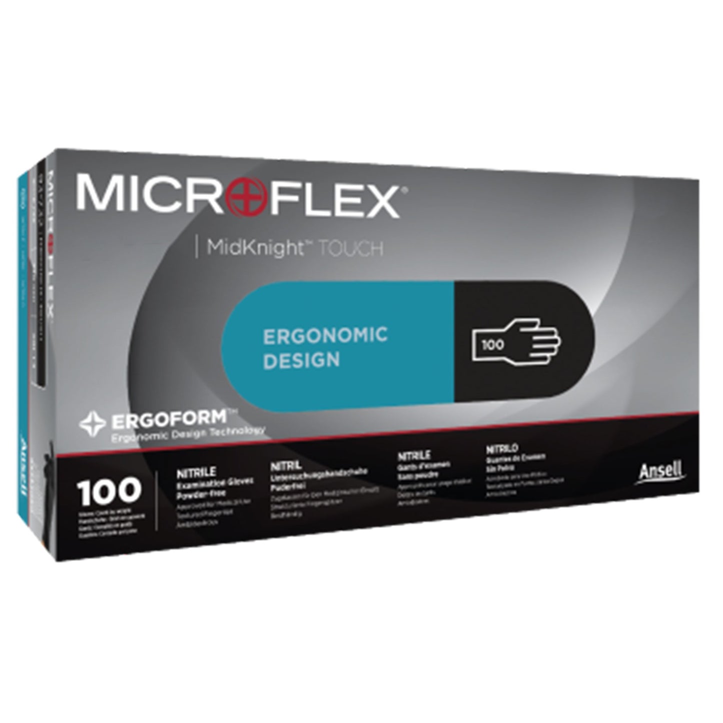 MICROFLEX® MidKnight™ Touch 93-732 Exam Glove Large NonSterile Nitrile Standard Cuff Length Textured Fingertips Black Not Rated (1182924_CS)