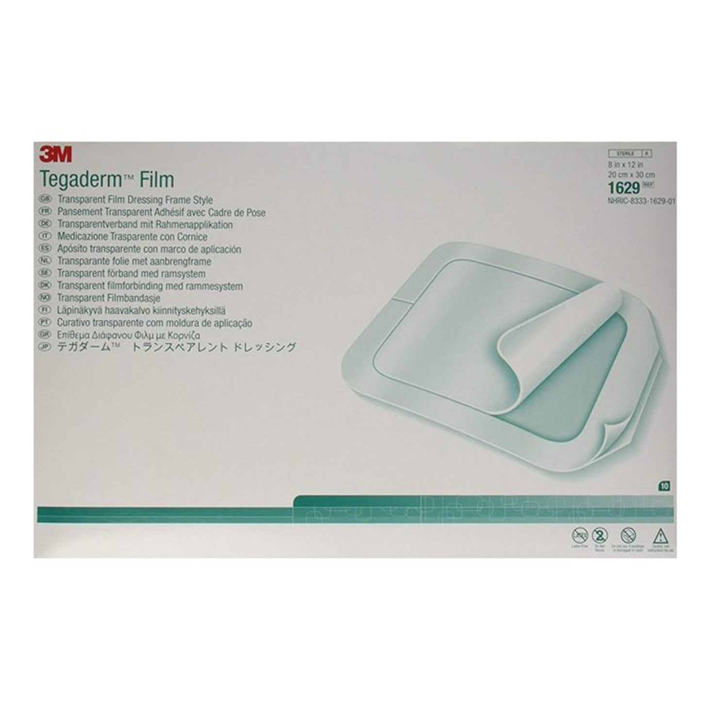 3M™ Tegaderm™ Transparent Film Dressing 8 X 12 Inch Frame Style Delivery Rectangle Sterile (124292_CS)