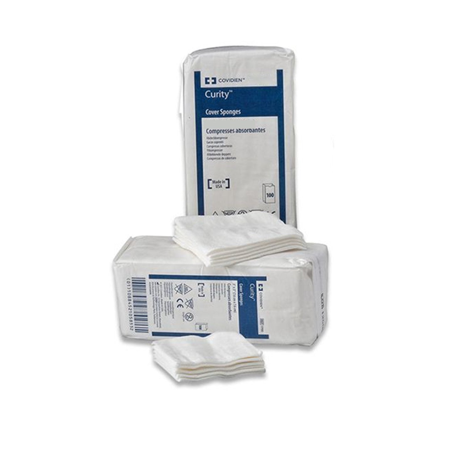 Curity™ Cellulose Filled Nonwoven Sponge 3 X 3 Inch 4-Ply NonSterile 100 per Pack (10201_BG)